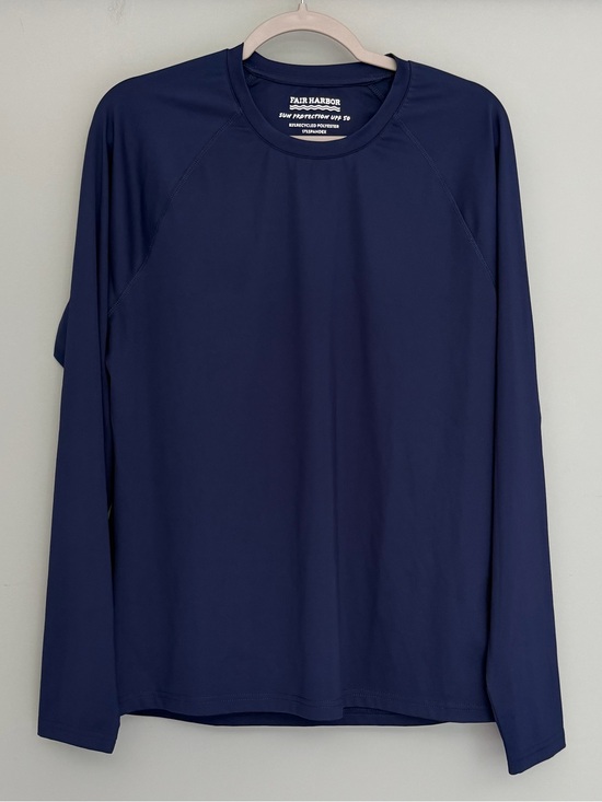 Fair Harbor Other - Fair Harbor Anchor Sun Protection 50 Navy Blue Swim Rash Guard Long Sleeve Shirt